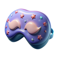 elegant contemporary Sleeping Mask with Celestial Pattern Transparent Background detailed png