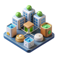 elegant rustic Smart City Infrastructure Network Diagram Transparent Background high resolution png