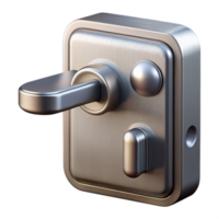 serene rustic Smart Door Lock Brushed Metal Isolated Element high quality png