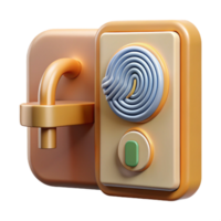 dramatic rustic Smart Door Lock Fingerprint Access Enabled Transparent Background authentic png