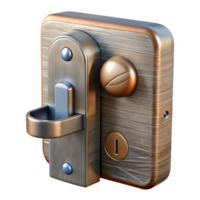 impressive rustic Smart Door Lock Brushed Metal Isolated Element genuine png