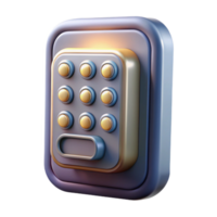 wonderful minimalist Smart Door Lock Keypad Entry Option Isolated Element high quality png