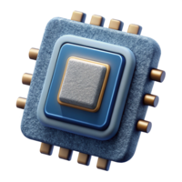 extraordinary minimalist Smart Fabric Microcontroller Chip Isolated authentic png