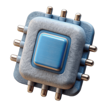 magnificent abstract Smart Fabric Microcontroller Chip Isolated authentic png