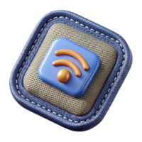 serene artistic Smart Fabric Patch with Wireless Connectivity Isolated Element high quality png