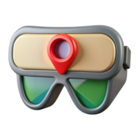 elegant vintage Smart Glasses Navigation Display on Transparent Background exclusive png