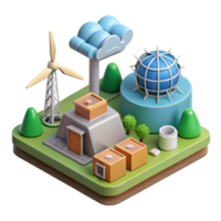 beautiful abstract Smart Grid Infrastructure for Renewable Energy Transparent Background premium png