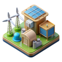 impressive traditional Smart Grid Infrastructure for Renewable Energy Transparent Background authentic png