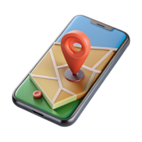 magnificent rustic Smartphone Showing Ar Navigation Map Isolated detailed png