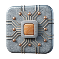 vibrant minimalist Smart Textile Circuit Board Detail Isolated premium png