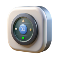 beautiful vintage Smart Thermostat Digital Display Isolated authentic png