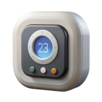 elegant artistic Smart Thermostat Digital Display Isolated professional png
