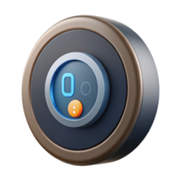 elegant abstract Smart Thermostat Temperature Display Cutout Isolated professional png