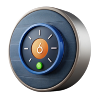 vibrant modern Smart Thermostat Voice Control Enabled Isolated original png