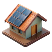 vibrant abstract Solar Panels on a House Roof Top View Cutout genuine png