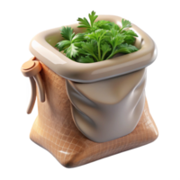 vibrant classic Sous Vide Bag with Herbs Isolated Element high resolution png