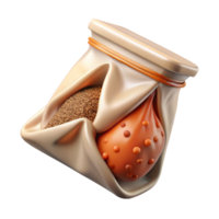 serene classic Sous Vide Bag with Herbs Isolated Element png
