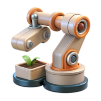 vibrant contemporary Space Agriculture Robot Arm Front View Cutout Element exclusive png