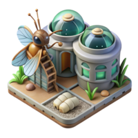 stunning creative Space Based Insect Farm Isolated high resolution png