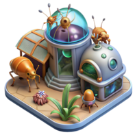 beautiful traditional Space Based Insect Farm Isolated professional png
