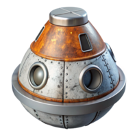 serene classic Space Capsule in Orbit Isolated authentic png