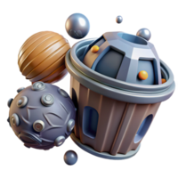vibrant modern Space Debris Collection System Cutout Graphic genuine png