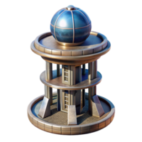 impressive abstract Space Elevator Concept Futuristic Design Transparent Background detailed png