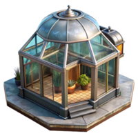 magnificent abstract Space Greenhouse with Observation Deck Transparent detailed png