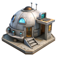 wonderful abstract Space Habitat Command Center Isolated png