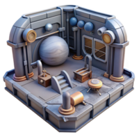 serene modern Space Habitat Exercise Area Isolated professional png