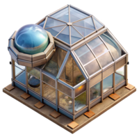 vibrant classic Space Station Greenhouse Top View Transparent Element high quality png