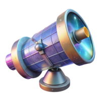 vibrant contemporary Space Telescope with Cosmic Rays Transparent original png