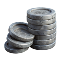 vibrant minimalist Stack of Coins Side View Cutout detailed png