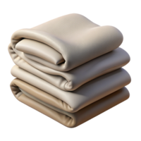beautiful artistic Stack of Folded Blankets Neutral Tones Cutout Element original png