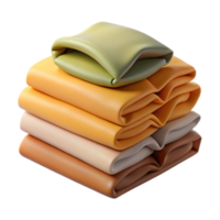 impressive abstract Stack of Folded Towels and Soap Cutout premium png