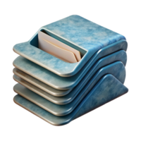 dramatic contemporary Stack of Letters Side View Transparent Background high resolution png