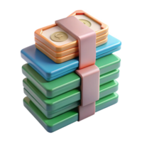 stunning artistic Stack of Paper Money Rising Vertically Cutout authentic png