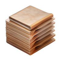stunning rustic Stack of Papers Side View Cutout genuine png