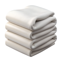 serene classic Stack of White Towels Folded Neatly Cutout Element authentic png