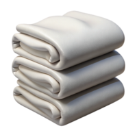 elegant minimalist Stack of White Towels Folded Neatly Cutout Element authentic png