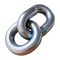 magnificent abstract Steel Chain Link Rotating in Air Transparent authentic png