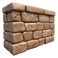 elegant rustic Stone Wall with Cracks Detail Isolated authentic png