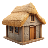magnificent contemporary Straw Bale House Model Front View Transparent Background original png