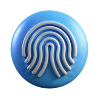 wonderful minimalist Stylized Fingerprint Icon with Scan Lines Transparent high resolution png