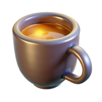 elegante moderno sutil luz efeito em café caneca transparente fundo Alto resolução png