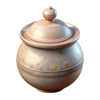 serene vintage Subtle Lighting on Sugar Bowl Isolated high resolution png