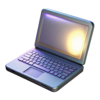 serene creative Subtle Light on Laptop Keyboard Isolated high quality png