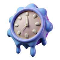 extraordinary rustic Surreal Melting Clock Cutout with Shadow Detail detailed png