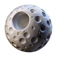 beautiful rustic Surreal Moon Cutout with Craters detailed png