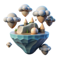 magnificent classic Surreal Sky Cutout with Floating Islands premium png